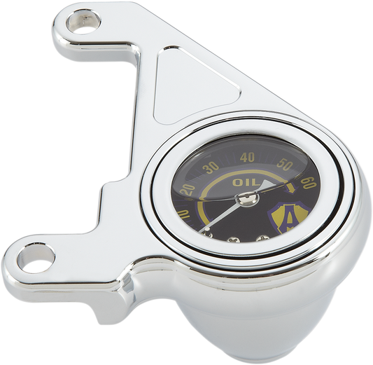 Arlen Ness Chrome Mechanical Oil Pressure Gauge Kit 1999-2017 Harley Twin Cam