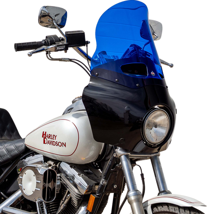 Klock Werks 15" Kolor Flare Blue Road Warrior Fairing Motorcycle Windshield