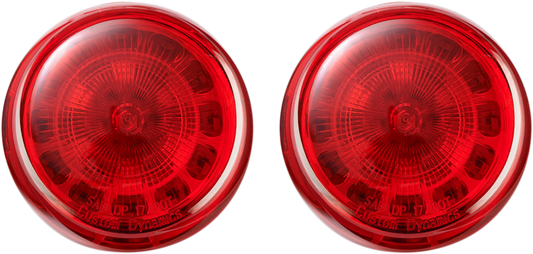 Custom Dynamics Rear 1156 Red Rear LED Probeam Turn Signal Inserts for Harley