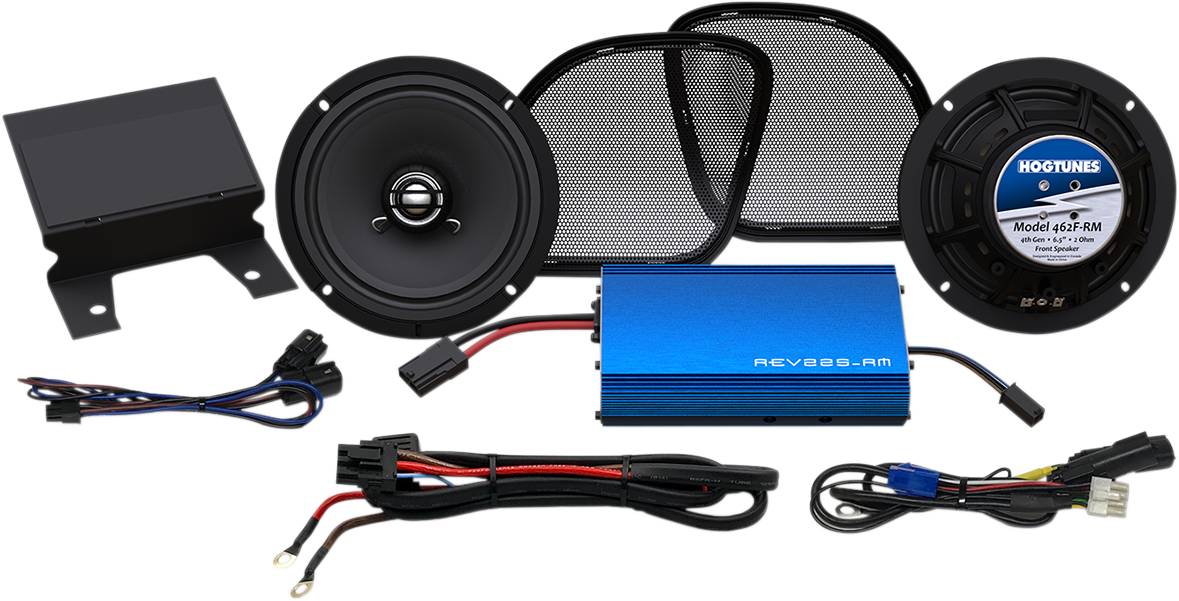 Hogtunes 6.5" Front Speakers & Amp Kit for 2015-2022 Harley Road Glide Models