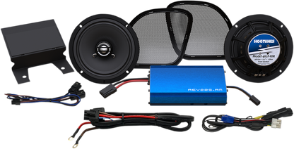 Hogtunes 6.5" Front Speakers & Amp Kit for 2015-2022 Harley Road Glide Models