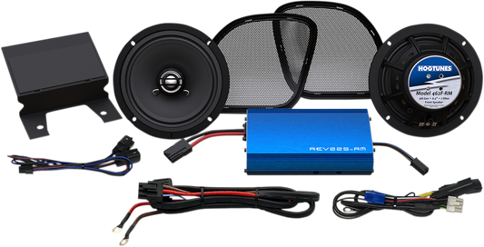 Hogtunes 6.5" Front Speakers & Amp Kit for 2015-2022 Harley Road Glide Models