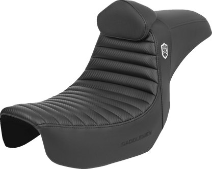Saddlemen SDC Pro Series T&R Carbon Gel Seat & Backrest fits 2006-17 Harley Dyna