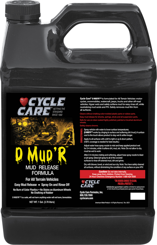 Cycle Care 1 Gal D Mud'R Spray & Rinse Mud Release Formula Cleaner Bottle
