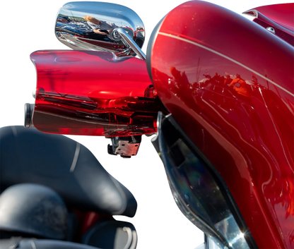 Klock Werks Flare Red Hand Guards fits 1982-2025 Harley Davidson Cable Clutch