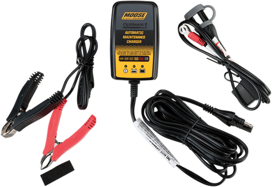 Moose Optimate 1 Duo Battery Charger Maintainer Tender 12V ATV Motorcycle UTV