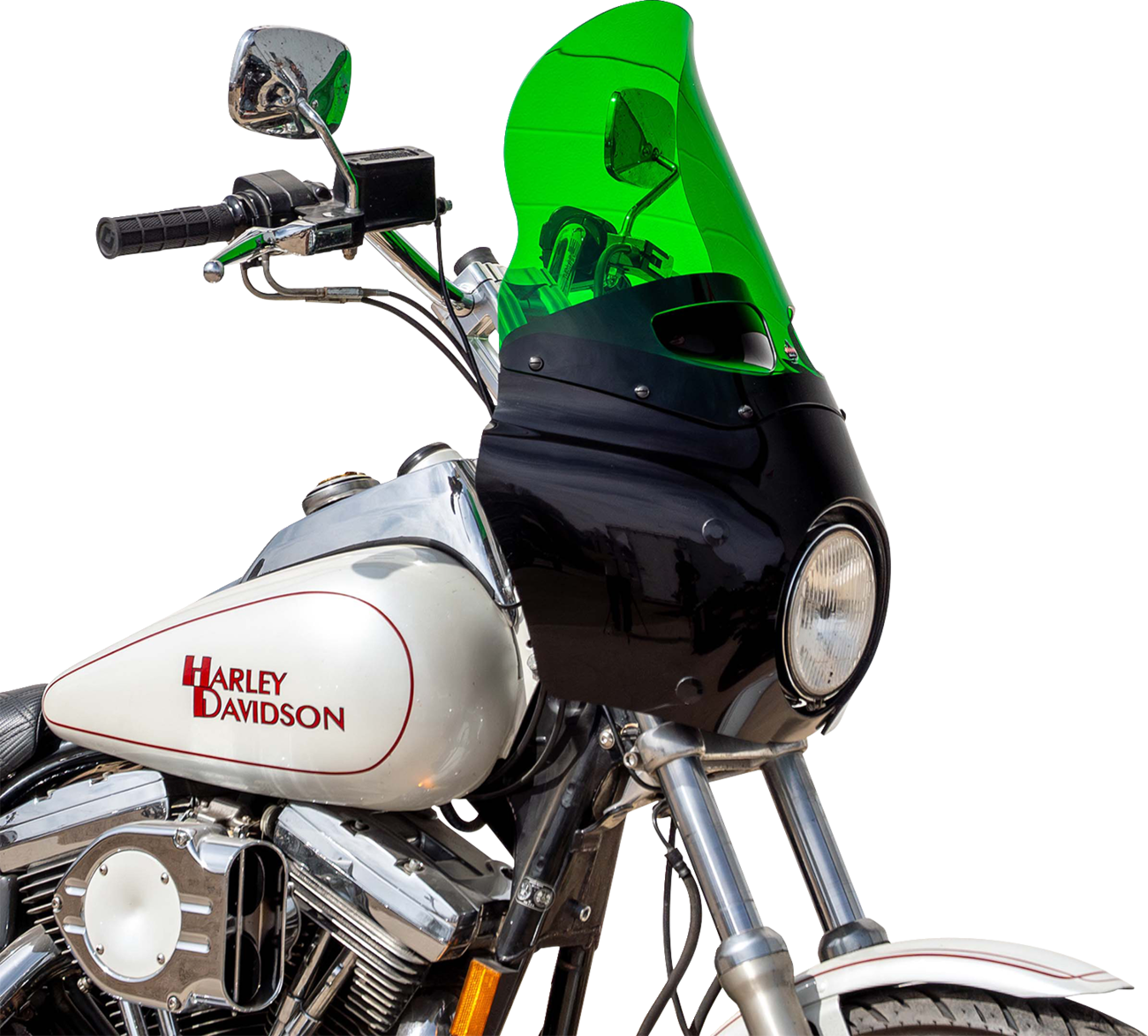 Klock Werks 15" Kolor Flare Green Road Warrior Fairing Motorcycle Windshield