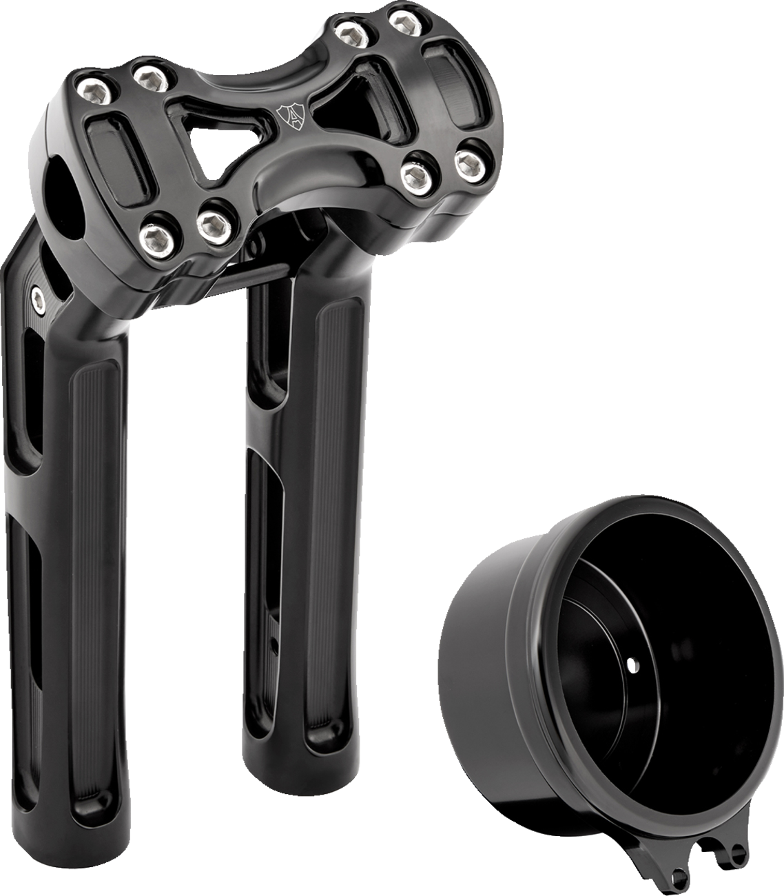 Arlen Ness Method Kickback 10" Black Handlebar Risers for 2022-26 Harley Softail