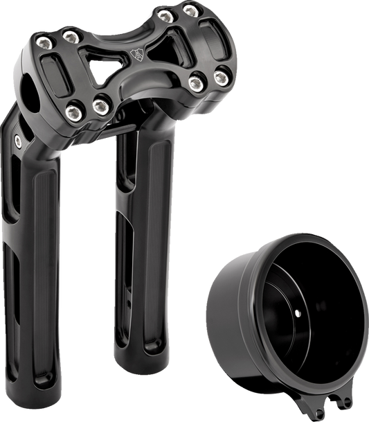 Arlen Ness Method Kickback 10" Black Handlebar Risers for 2022-26 Harley Softail