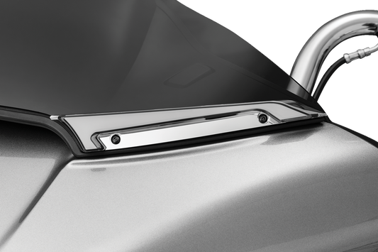 Kuryakyn Tracer LED Chrome Windshield Trim Lights for 2015-23 Harley Road Glide