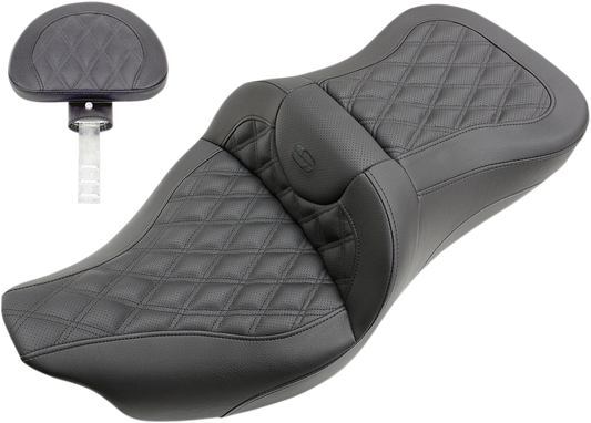 Saddlemen Roadsofa Lattice Gel Seat & Backrest fits 2009-2025 Harley Tri Glide