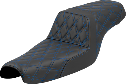 Saddlemen Step Up Blue Lattice Gel Seat fits 2004-2022 Harley Sportster 3.3Gal
