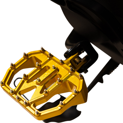 Thrashin Gold Mini Aggressor Floorboards for 1972-2025 Harley FXD FXR