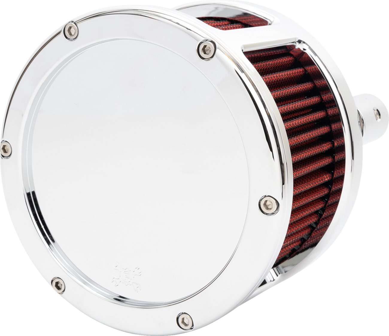 Feuling BA Race Solid Chrome Red Air Cleaner Kit 2017-24 Harley Touring Softail