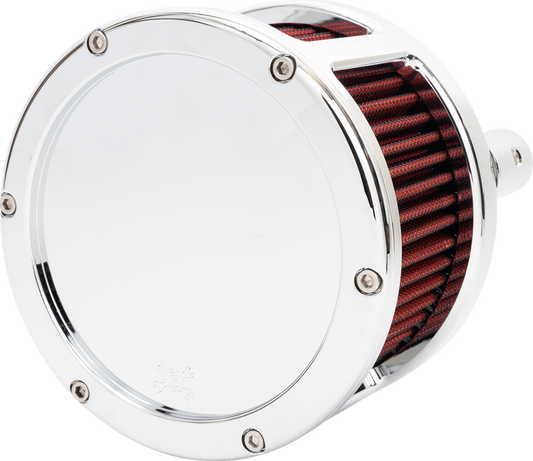 Feuling BA Race Solid Chrome Red Air Cleaner Kit 2017-24 Harley Touring Softail