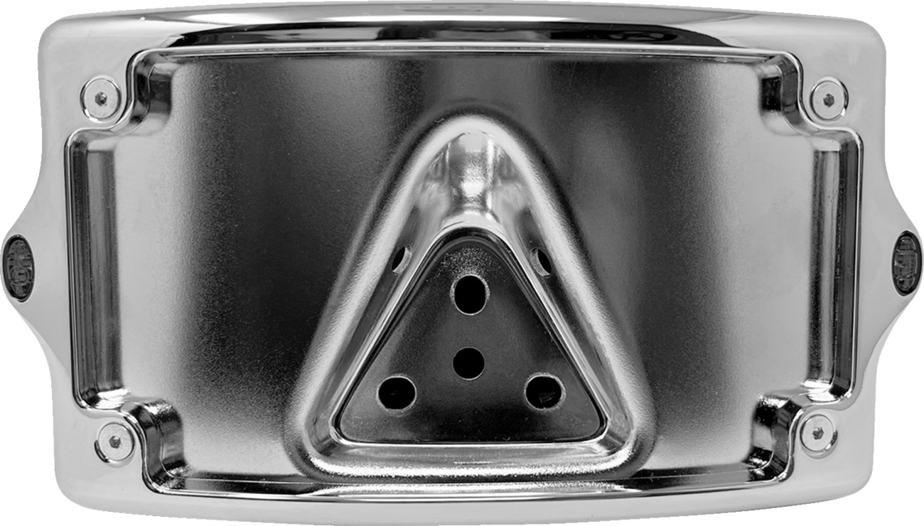 Kodlin Elypse Chrome Curved LED License Plate Kit for 3-Hole Mount Harley Models