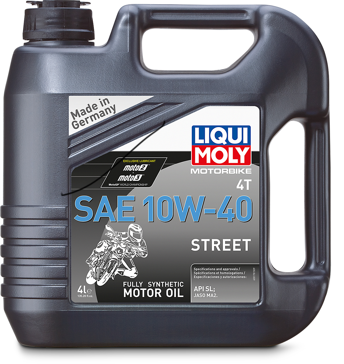 Liqui Moly 4 Liter 10W-40 Fully Synthetic Motorcycle Engine Oil Street
