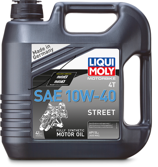 Liqui Moly 4 Liter 10W-40 Fully Synthetic Motorcycle Engine Oil Street