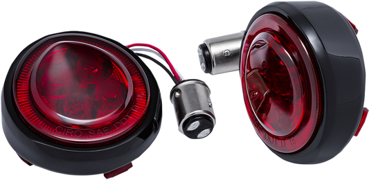 Ciro Fang Rear Red LED Motorcycle Turn Signal Inserts 2007-2024 Harley Softail
