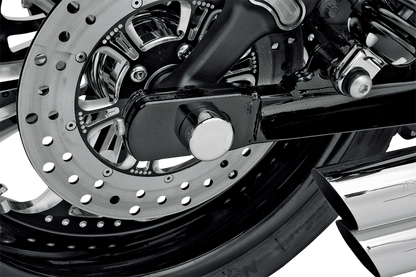 Drag Specialties Chrome Rear Axle Caps Covers 2008-2017 Harley FXD FXST FLST