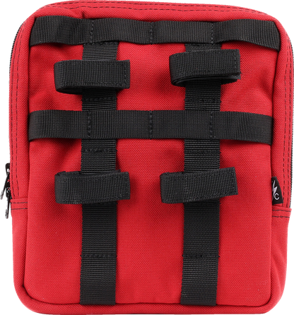 Thrashin Supply Red Motorcycle Handlebar Storage Bag Slim for Harley THB-0034