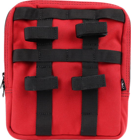 Thrashin Supply Red Motorcycle Handlebar Storage Bag Slim for Harley THB-0034