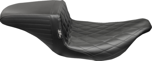 Le Pera Kickflip Diamond Stitch Low Seat fits 1997-07 Harley Electra Road Glide