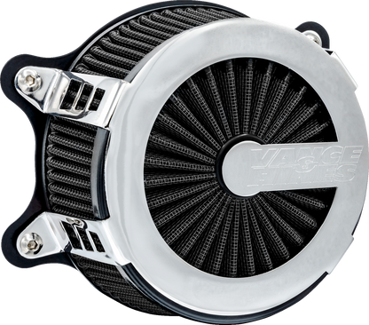 Vance & Hines VO2 Cage Fighter Chrome Air Filter 2023-26 Harley Touring Softail