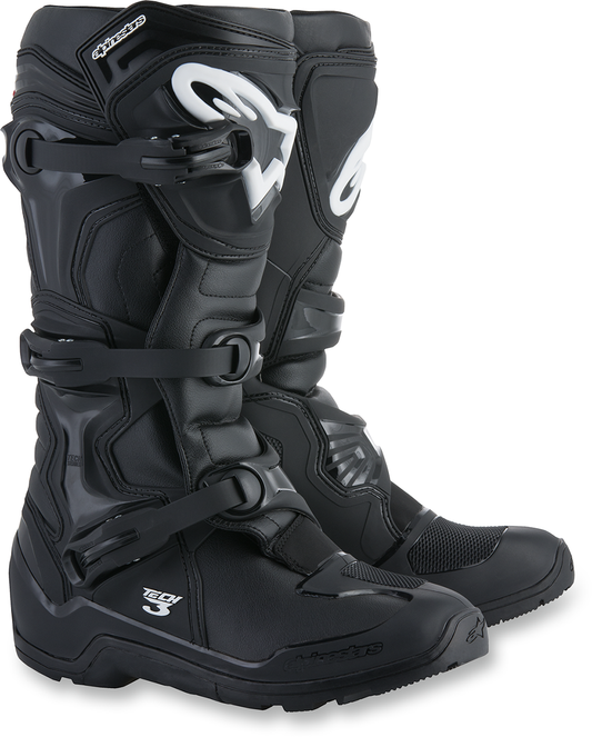 Alpinestars Mens Black Tech 3 AT Enduro Off road Racing Dirt Bike Riding Boots