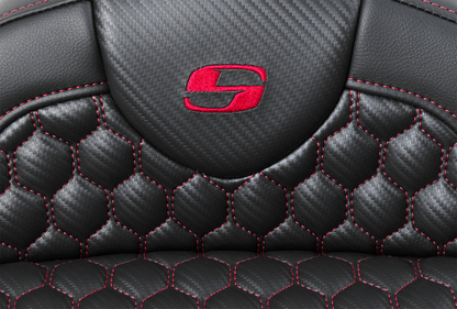 Saddlemen Roadsofa Red Honeycomb Gel Seat & Backrest 2008-2025 Harley Touring