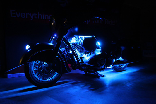 Custom Dynamics Magic Flex 2 Motorcycle Blue LED Accent Light Engine Kit Indian