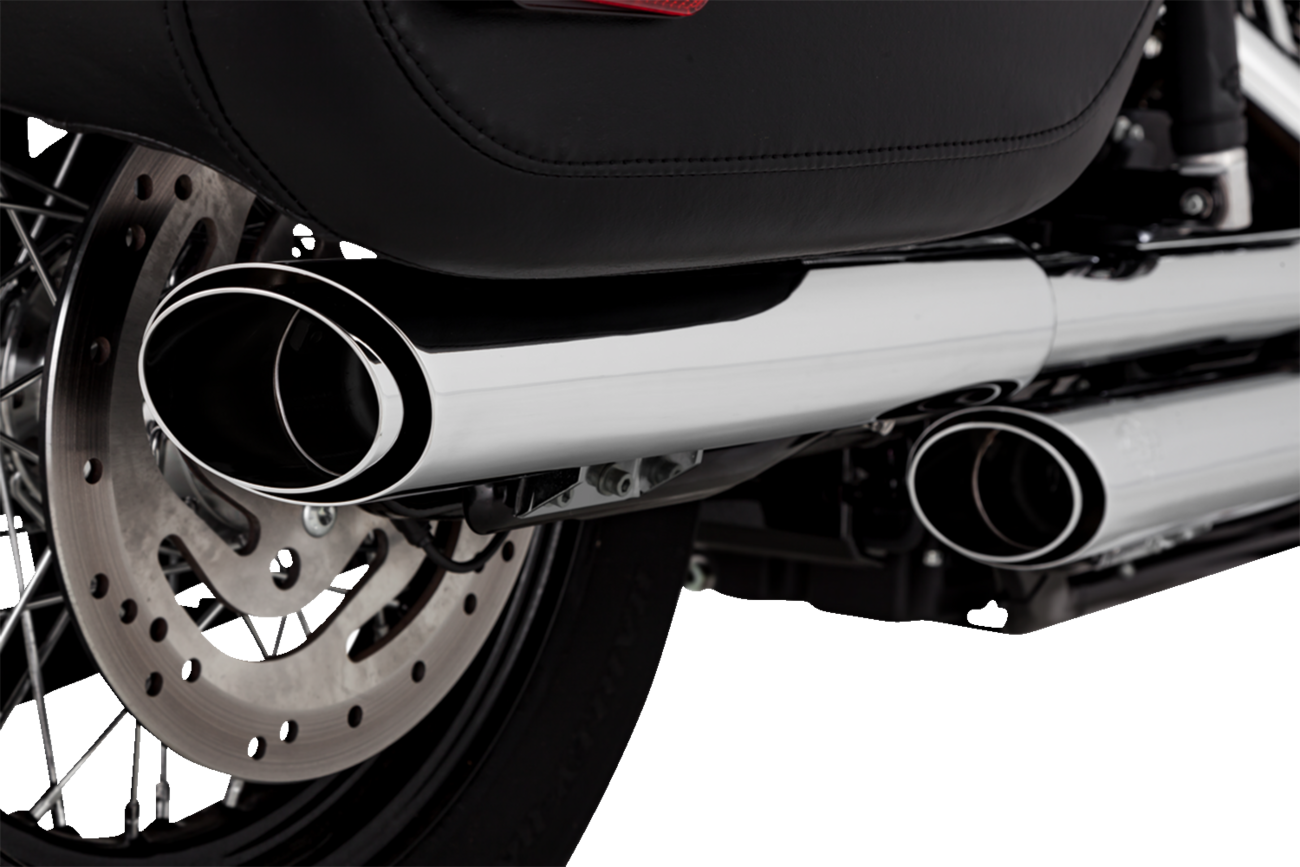 Vance & Hines Twin Slash 3" PCX Chrome Mufflers for 2018-24 Harley Softail FLHC