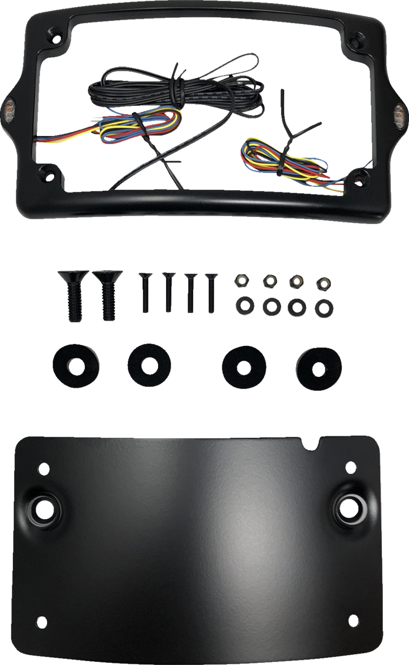 Kodlin Elypse Black Curved LED License Plate Kit 2013-2023 Harley Touring FLTR