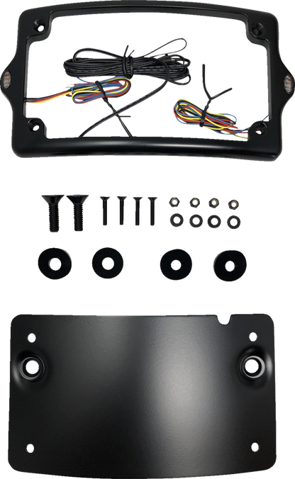 Kodlin Elypse Black Curved LED License Plate Kit 2013-2023 Harley Touring FLTR
