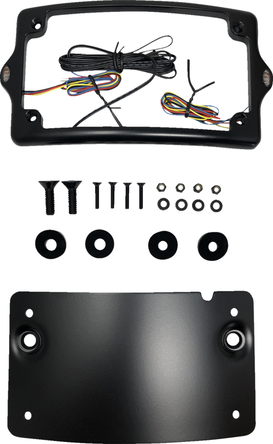 Kodlin Elypse Black Curved LED License Plate Kit 2013-2023 Harley Touring FLTR