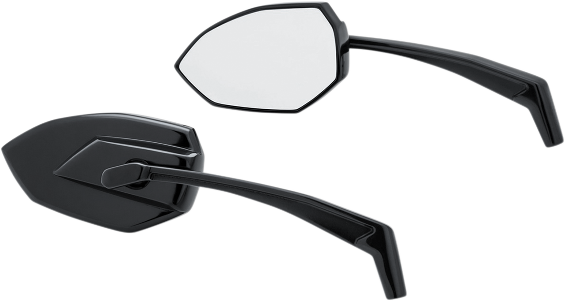 Kuryakyn Phantom Arrow Motorcycle Handlebar Side Rear View Convex Mirror Set