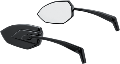 Kuryakyn Phantom Arrow Motorcycle Handlebar Side Rear View Convex Mirror Set