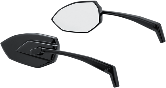 Kuryakyn Phantom Arrow Motorcycle Handlebar Side Rear View Convex Mirror Set