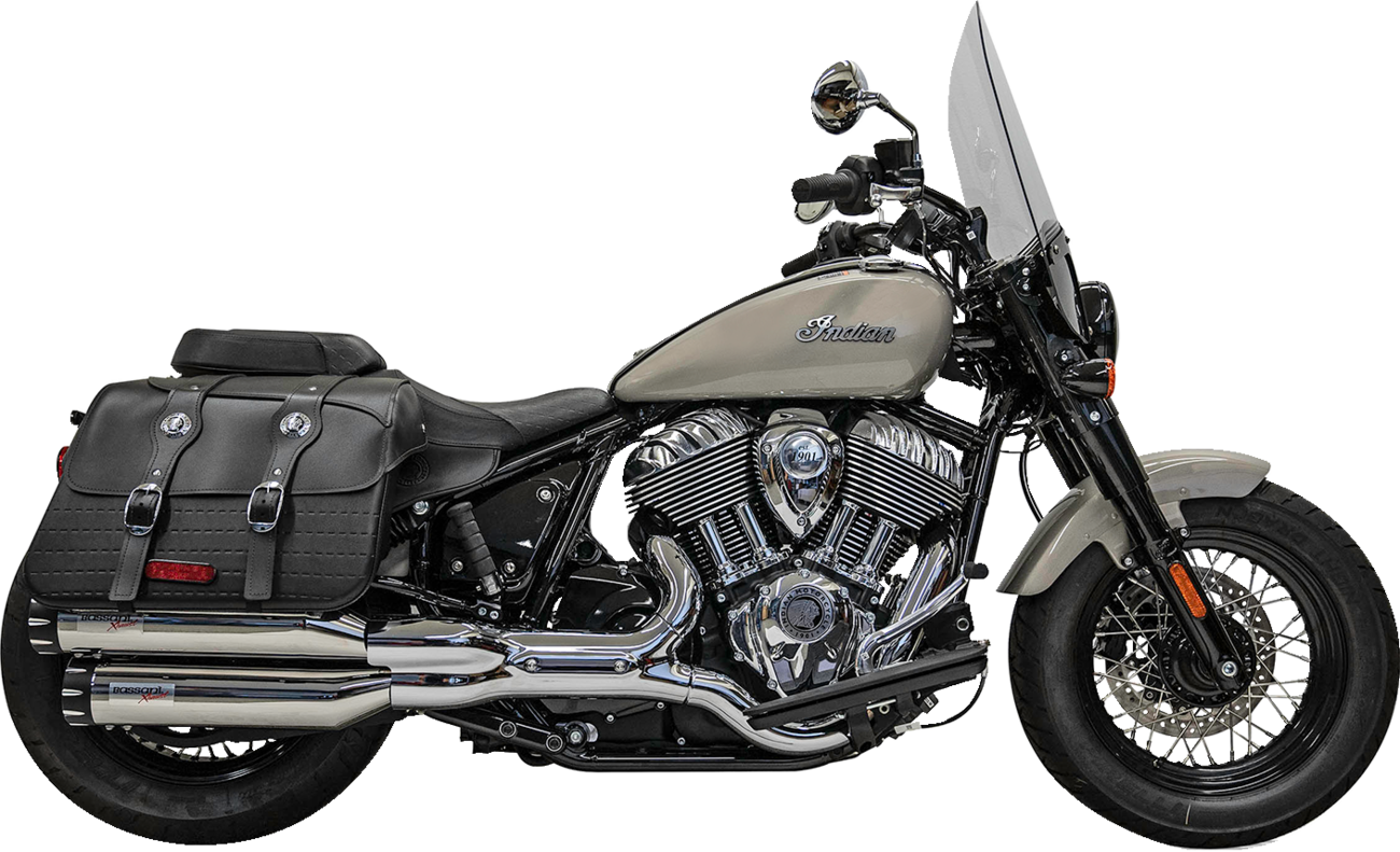 Bassani Chrome 4" Slip On Mufflers fits 2022-2023 Indian Chief Bobber Dark Horse