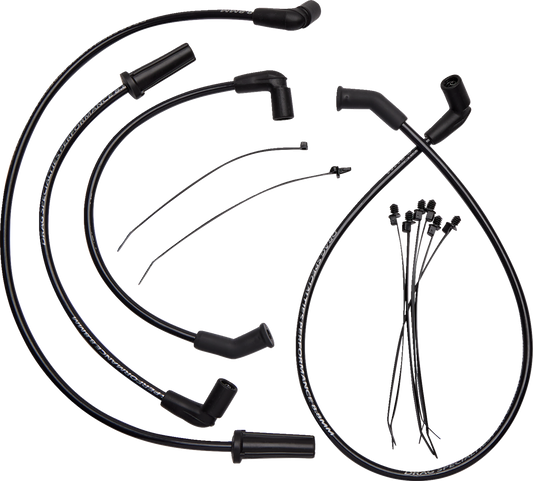Drag Specialties 8.8mm Black Spark Plug Wire Set for 2018-2023 Harley Softail M8