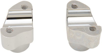 Drag Specialties Chrome 1-1/4" Handlebar 1-1/2" Tall Straight Risers for Harley