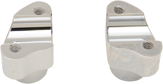 Drag Specialties Chrome 1-1/4" Handlebar 1-1/2" Tall Straight Risers for Harley