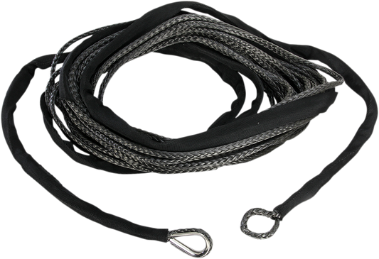 Moose Utility Black 1/4" x 50' Synthetic Universal ATV Winch Rope Cable