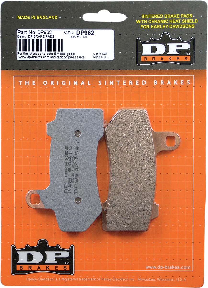 Dp Brakes Sintered Metal Rear/Front Brake Pad Set for 2006-2025 Harley