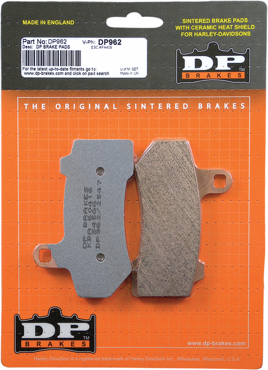Dp Brakes Sintered Metal Rear/Front Brake Pad Set for 2006-2025 Harley