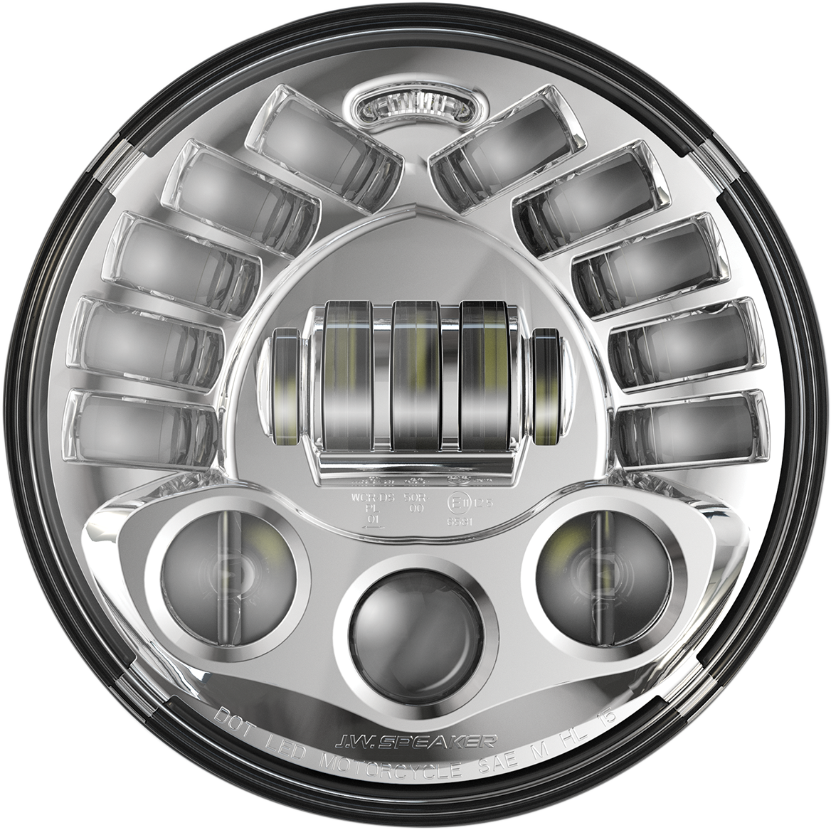 Custom Dynamics 7" Chrome Probeam Adaptive Pedestal Mount LED Headlight