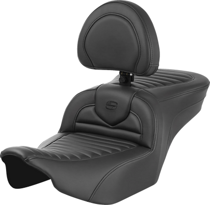 Saddlemen Roadsofa Tuck n Roll Gel Seat w/ Backrest for 2023-2026 Harley Touring