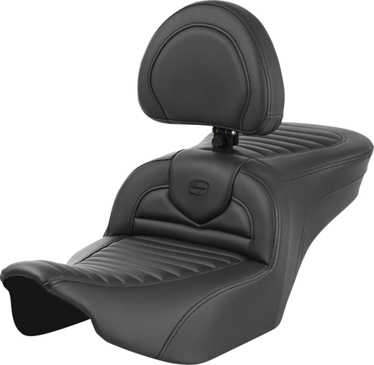 Saddlemen Roadsofa Tuck n Roll Gel Seat w/ Backrest for 2023-2025 Harley Touring