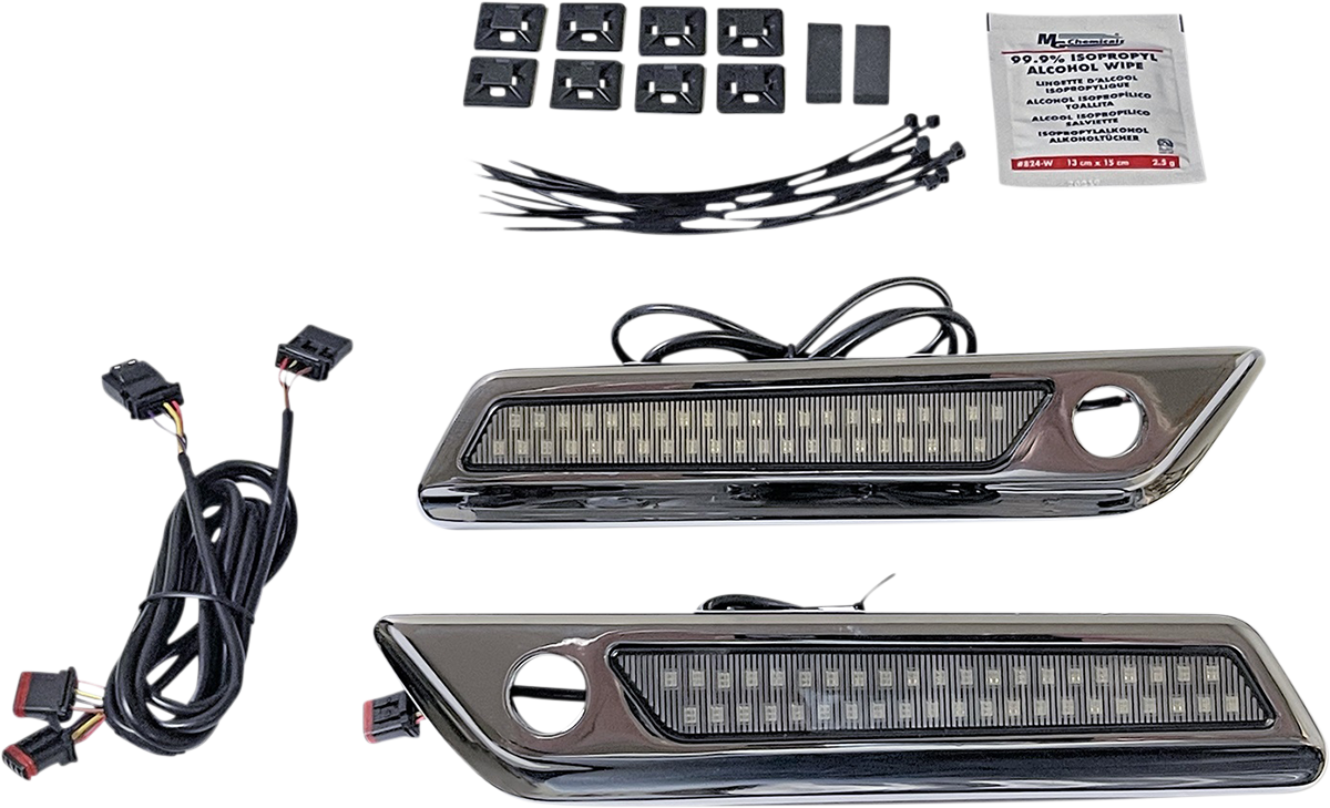 Custom Dynamics Chrome Smoked Saddlebag  Accent Lights 2014-2024 Harley Touring