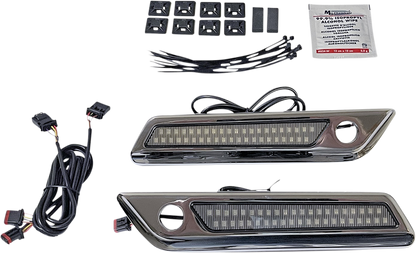 Custom Dynamics Chrome Smoked Saddlebag  Accent Lights 2014-2024 Harley Touring